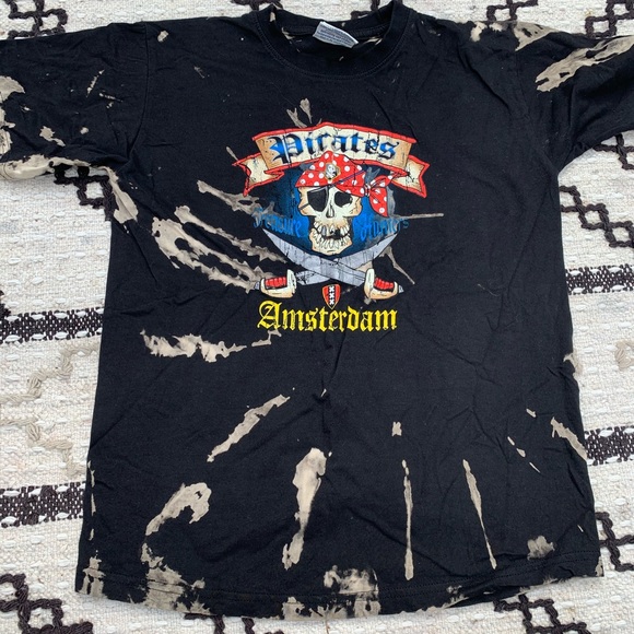 NWT black S/S reverse tie dye Amsterdam t shirt - Picture 3 of 16